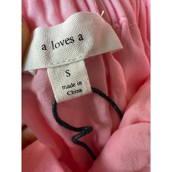 A Loves A New Pink Tank Top Rayon Evening Cocktail Pretty Pink Baby Doll Size S - Picture 3 of 5